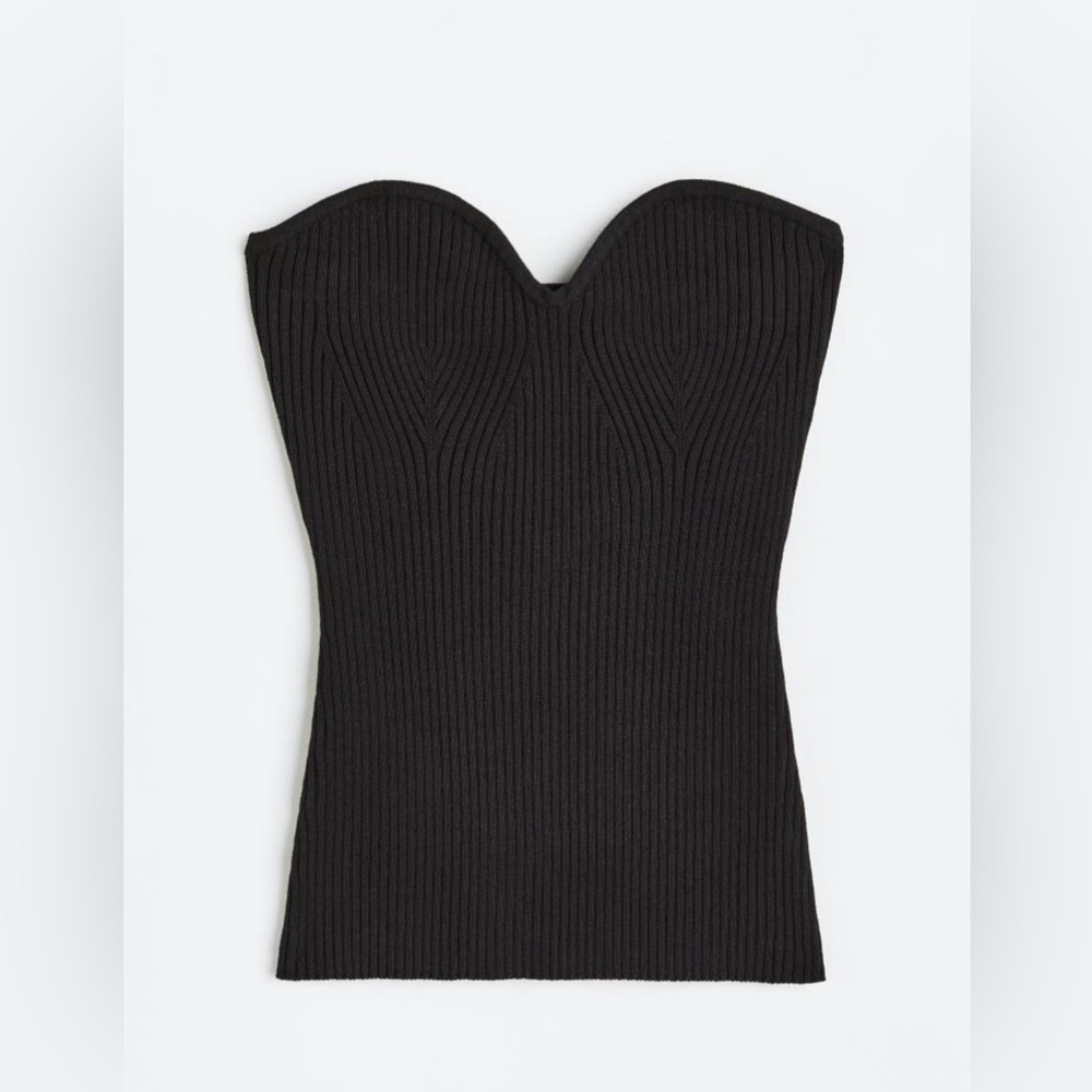 Rib knit tube top